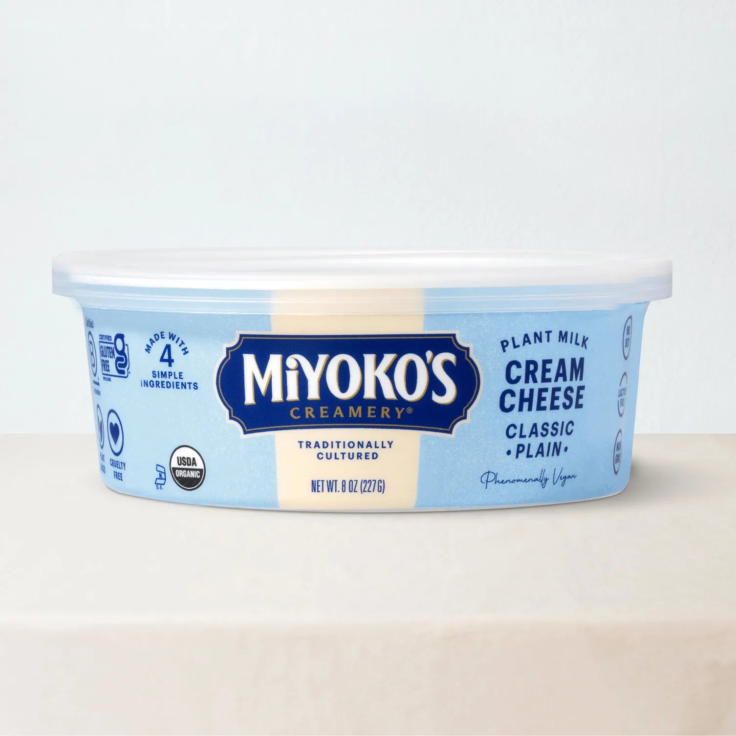 Classic Plain, Plant Milk Cream Cheese Miyoko's Creamery
