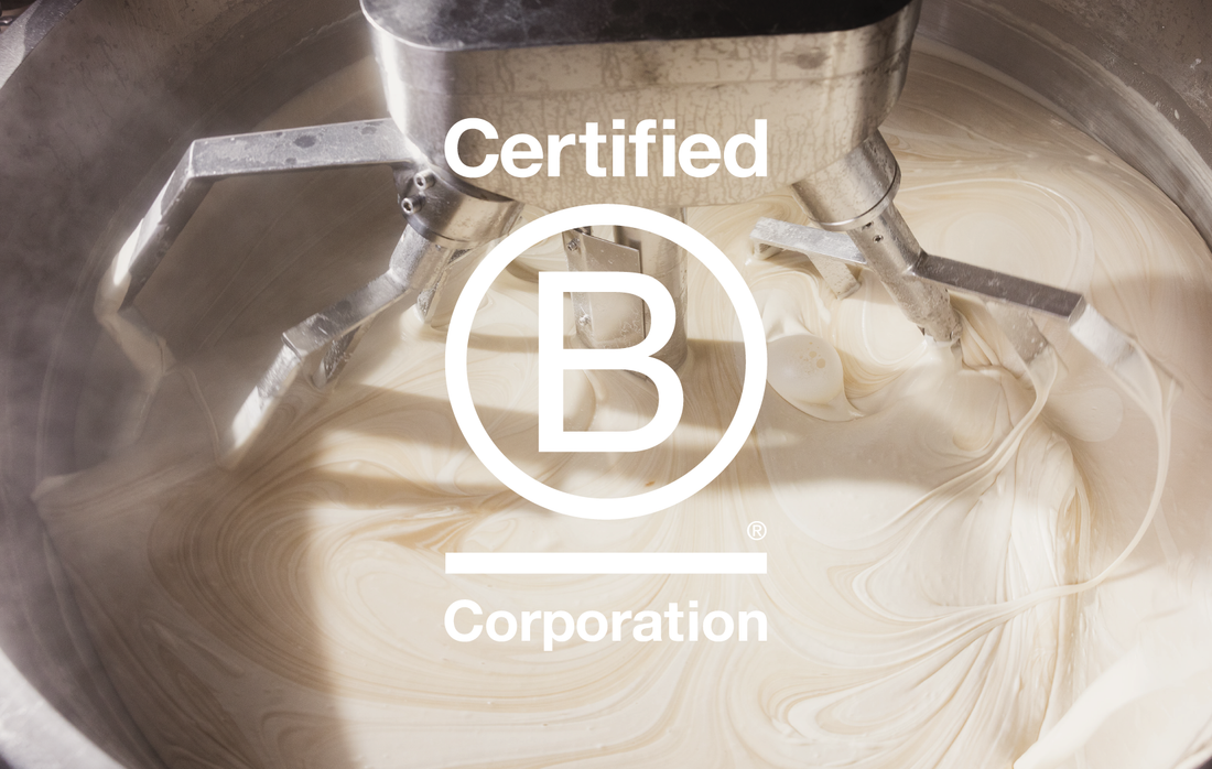 B-Corp Logo on Plant Milk Kettle