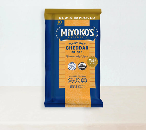 Oat Milk Cheddar Slices – Miyoko's Creamery